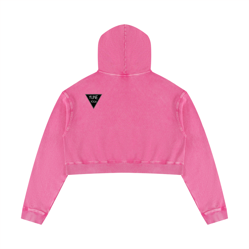 Women’s Mineral Washed Crop Hoodie