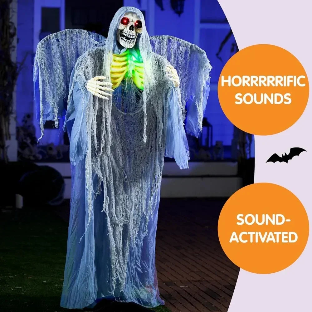 Life Size Grim Reaper Animatronic Halloween Decoration