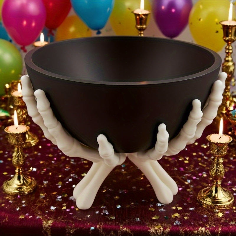 Skull Hand Bowl Holder Halloween Candy Dish