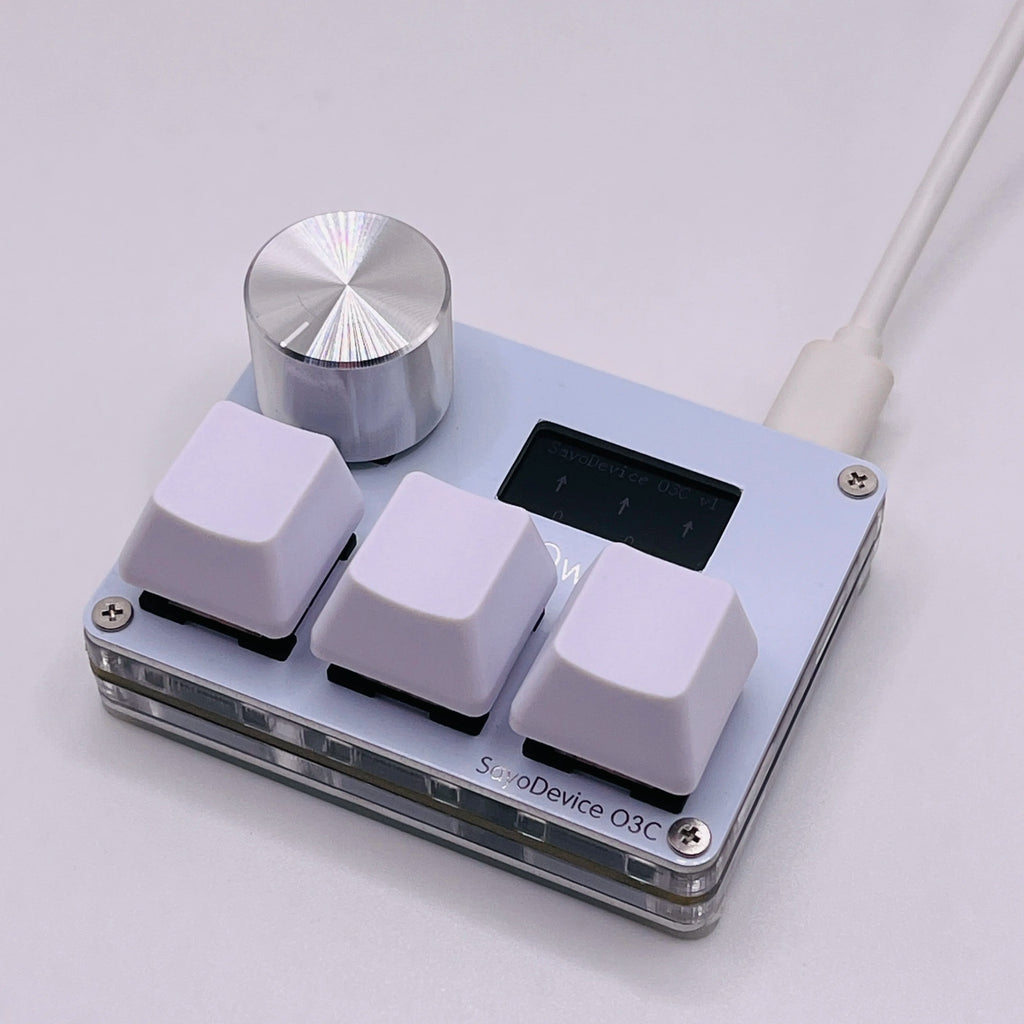 O3C SayoDevice OSU O3C Rapid Trigger Hall Switches Magnetic Pink Switches Keyboard With Knob Screen Copy Paste Shotcut