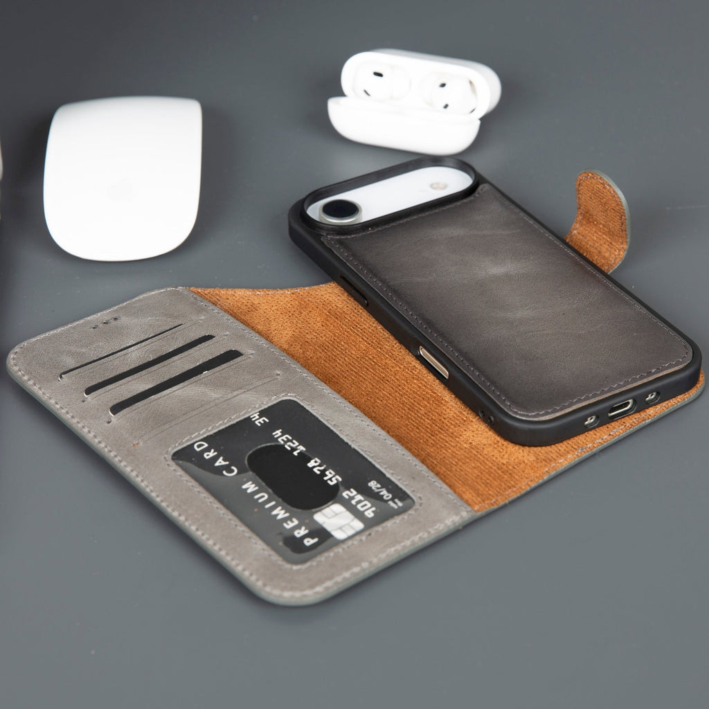 Casper iPhone 17 Air Leather Wallet Case – MagSafe Compatible