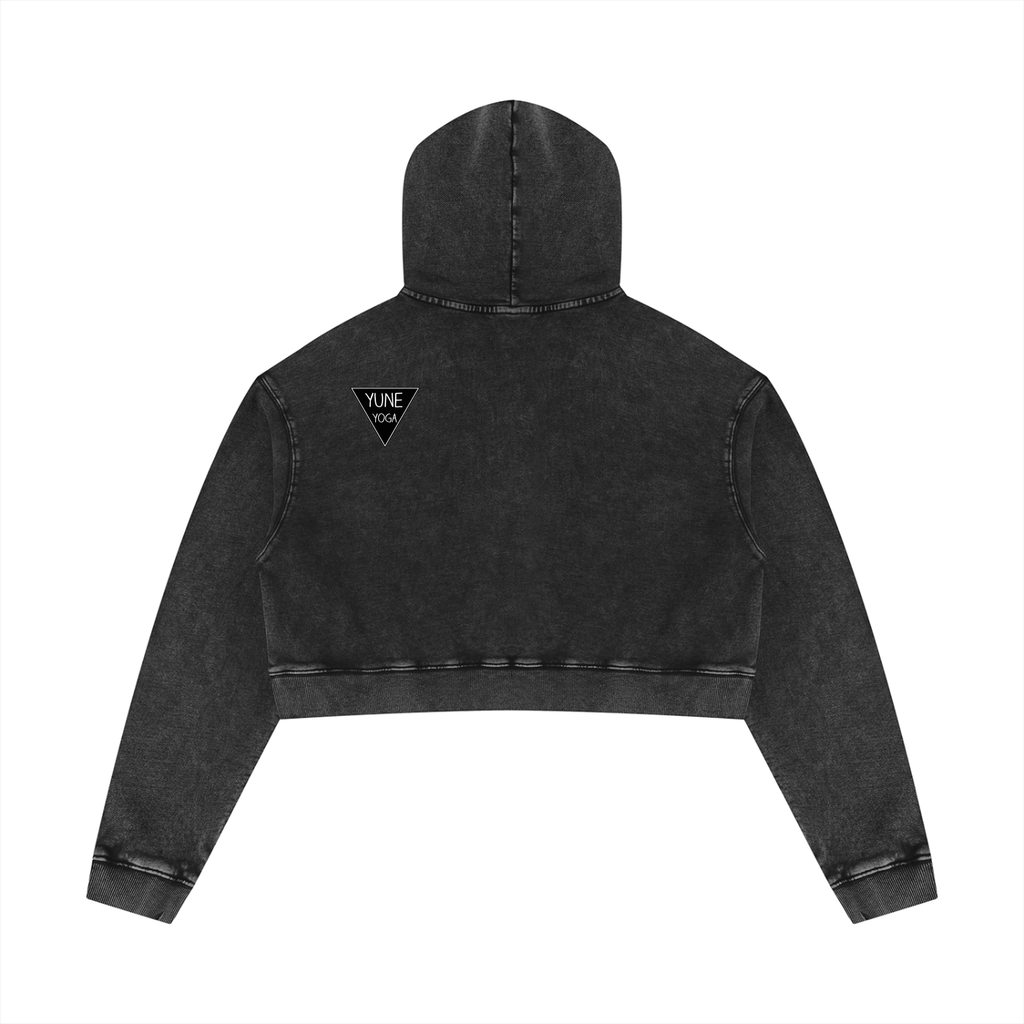 Women’s Mineral Washed Crop Hoodie